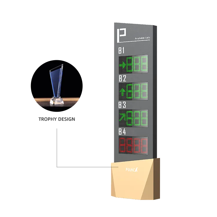 FUJICA multi-level parking guidance display pole sign available lots per floor B1 B2 B3 B4 product image