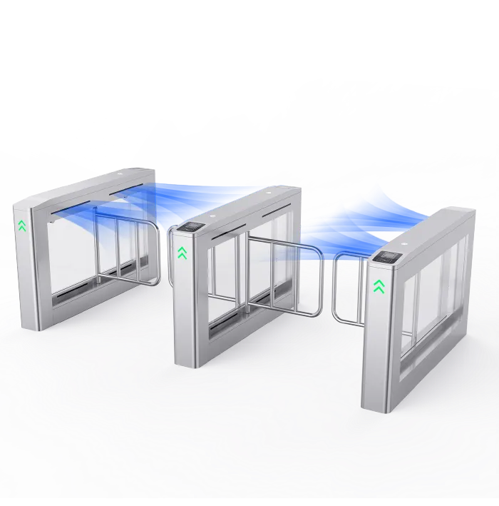 FUJICA flap gate swing barrier pedestrian access control transparent wing gate