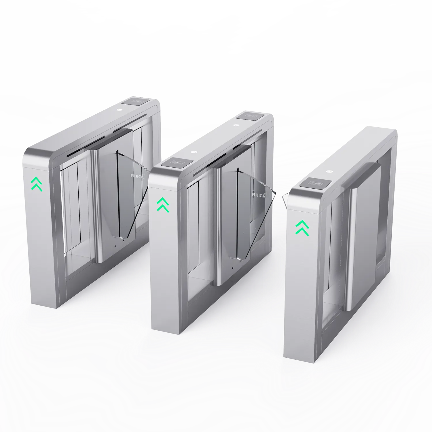FUJICA FJC-Z2318 swing gate stainless steel pedestrian turnstile access control product image