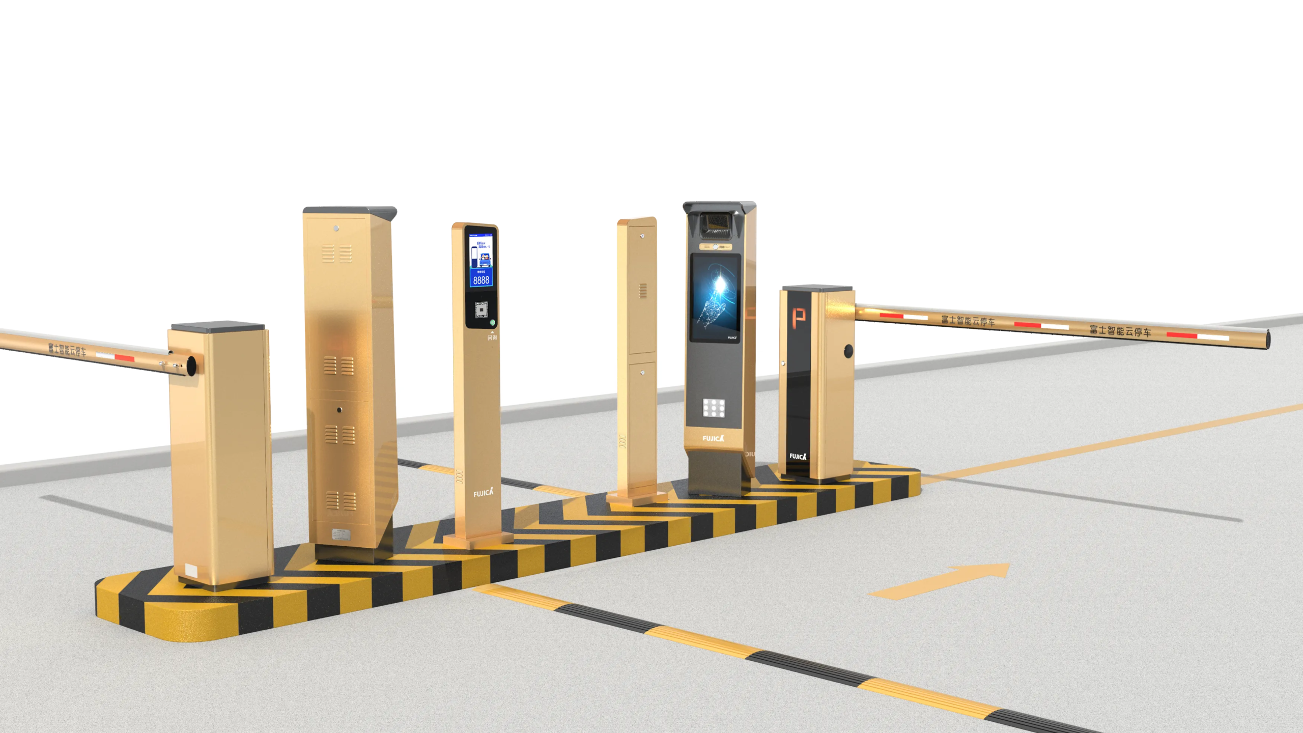 imgi_4_d461afbe-20d8-4e44-b70d-e9d3ff7acd76 FUJICA parking barrier gate with ticket dispenser access control system
