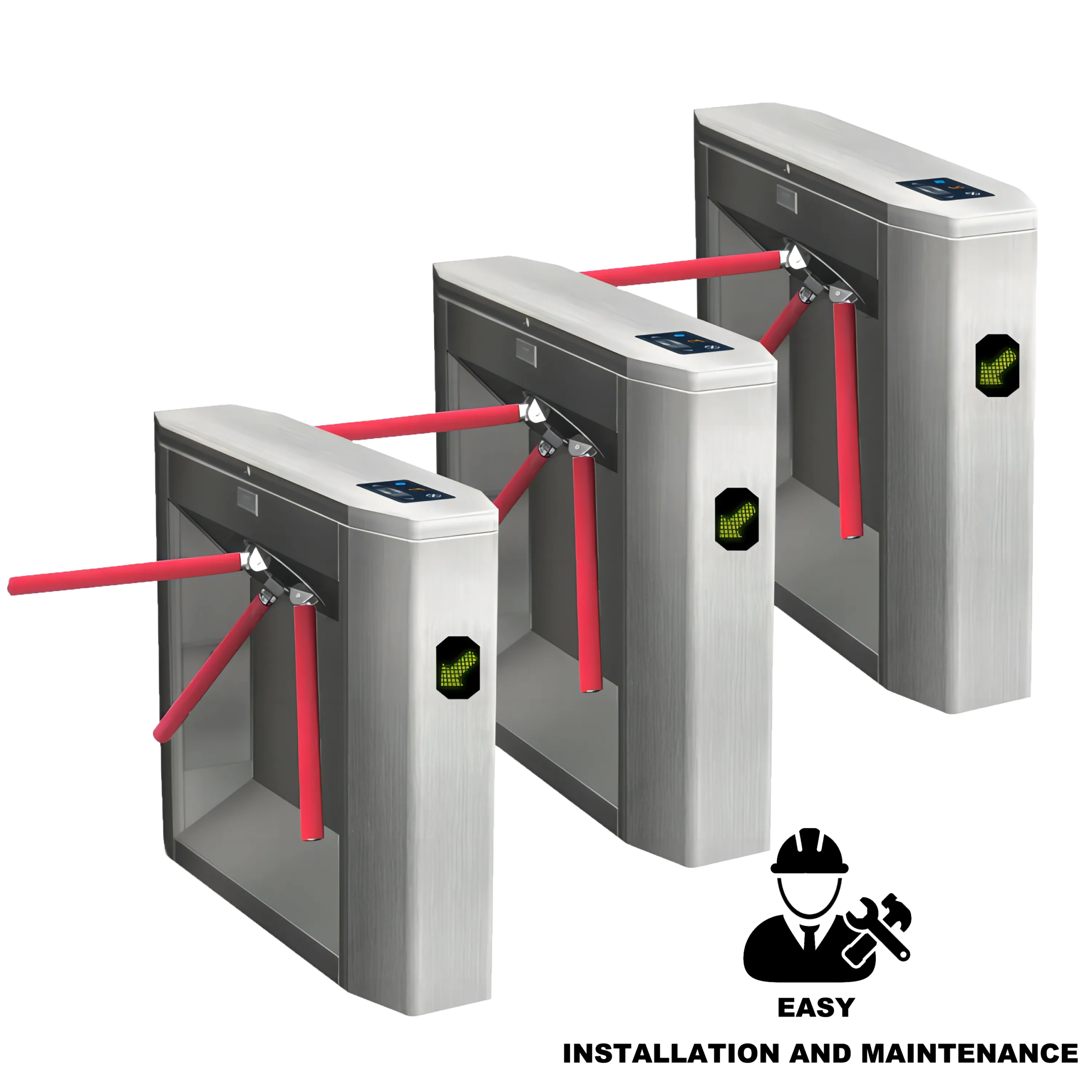FUJICA tripod turnstile pedestrian access control gate stainless steel product image