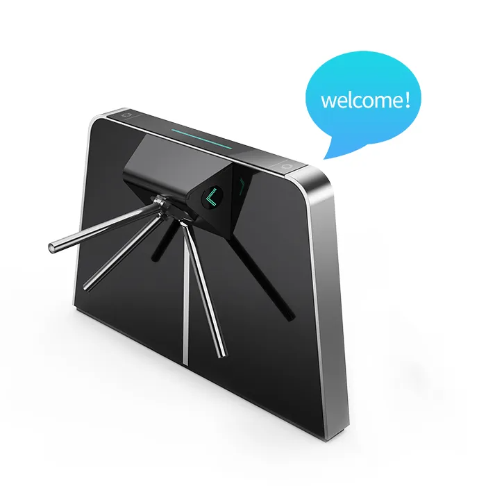 FUJICA tripod turnstile black stainless steel pedestrian access control gate product image